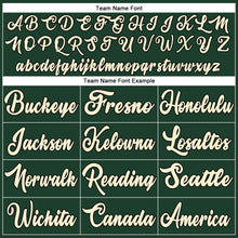 Load image into Gallery viewer, Custom Hunter Green Cream-Black Authentic Throwback Basketball Jersey