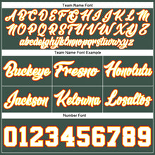 Laden Sie das Bild in den Galerie-Viewer, Custom Hunter Green White-Red Authentic Throwback Basketball Shorts