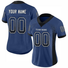 Charger l'image dans la galerie, Custom Royal Black-White Drift Fashion Football Jersey