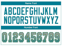 Load image into Gallery viewer, Custom Light Gray Teal-Old Gold Drift Fashion Football Jersey