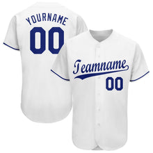 Laden Sie das Bild in den Galerie-Viewer, Custom White Royal Baseball Jersey