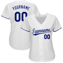 Laden Sie das Bild in den Galerie-Viewer, Custom White Royal Baseball Jersey
