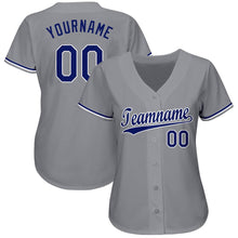 Загрузить изображение в средство просмотра галереи, Custom Gray Royal-White Baseball Jersey