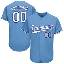 Load image into Gallery viewer, Custom Light Blue White-Royal Baseball Jersey
