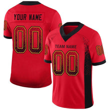 Charger l'image dans la galerie, Custom Scarlet Black-Gold Drift Fashion Football Jersey