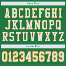 Загрузить изображение в средство просмотра галереи, Custom Grass Green White-Gold Mesh Authentic Football Jersey