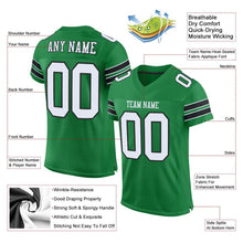 Загрузить изображение в средство просмотра галереи, Custom Grass Green White-Black Mesh Authentic Football Jersey