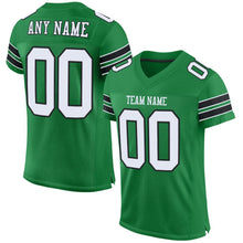 Загрузить изображение в средство просмотра галереи, Custom Grass Green White-Black Mesh Authentic Football Jersey