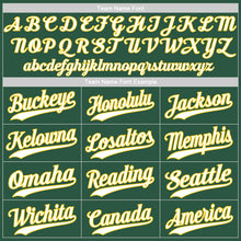 Load image into Gallery viewer, Custom Kelly Green White-Gold Authentic Baseball Jersey
