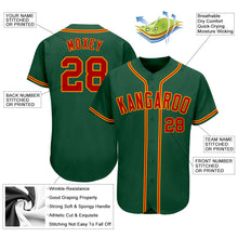 Загрузить изображение в средство просмотра галереи, Custom Kelly Green Red-Gold Authentic Baseball Jersey