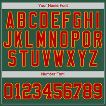 Загрузить изображение в средство просмотра галереи, Custom Kelly Green Red-Gold Authentic Baseball Jersey