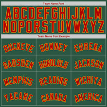 Загрузить изображение в средство просмотра галереи, Custom Kelly Green Red-Gold Authentic Baseball Jersey