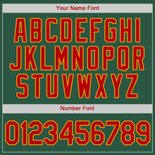 Laden Sie das Bild in den Galerie-Viewer, Custom Kelly Green Red-Gold Authentic Baseball Jersey