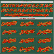 Laden Sie das Bild in den Galerie-Viewer, Custom Kelly Green Red-Gold Authentic Baseball Jersey