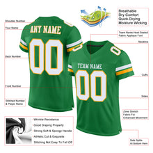 Загрузить изображение в средство просмотра галереи, Custom Grass Green White-Gold Mesh Authentic Football Jersey