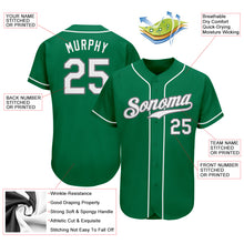 Загрузить изображение в средство просмотра галереи, Custom Kelly Green White-Gray Authentic St. Patrick's Day Baseball Jersey