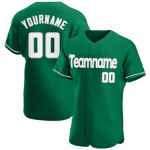 Charger l'image dans la galerie, Custom Kelly Green White-Gray Authentic St. Patrick's Day Baseball Jersey