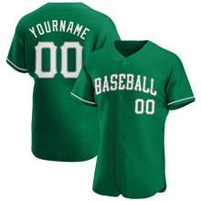 Charger l'image dans la galerie, Custom Kelly Green White-Gray Authentic St. Patrick's Day Baseball Jersey