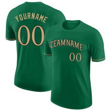 Загрузить изображение в средство просмотра галереи, Custom Kelly Green Old Gold-Black Performance T-Shirt
