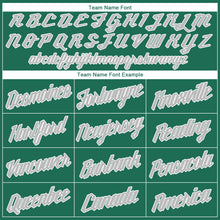 Загрузить изображение в средство просмотра галереи, Custom Kelly Green White-Gray Authentic Throwback Rib-Knit Baseball Jersey Shirt