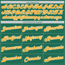 Загрузить изображение в средство просмотра галереи, Custom Kelly Green White-Gold Authentic Throwback Rib-Knit Baseball Jersey Shirt