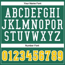 Load image into Gallery viewer, Custom Kelly Green Gold-White Authentic Throwback Basketball Jersey