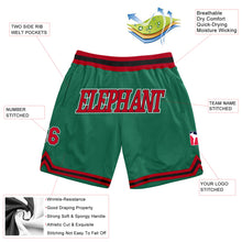 Charger l'image dans la galerie, Custom Kelly Green Red-Black Authentic Throwback Basketball Shorts
