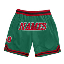 Charger l'image dans la galerie, Custom Kelly Green Red-Black Authentic Throwback Basketball Shorts