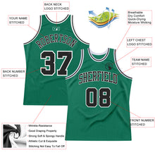 Загрузить изображение в средство просмотра галереи, Custom Kelly Green Black-White Authentic Throwback Basketball Jersey