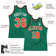 Загрузить изображение в средство просмотра галереи, Custom Kelly Green Orange-White Authentic Throwback Basketball Jersey