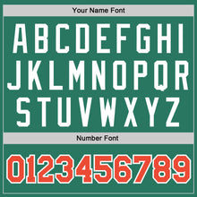 Загрузить изображение в средство просмотра галереи, Custom Kelly Green Orange-White Authentic Throwback Basketball Jersey