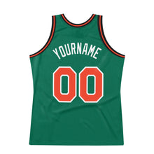 Загрузить изображение в средство просмотра галереи, Custom Kelly Green Orange-White Authentic Throwback Basketball Jersey
