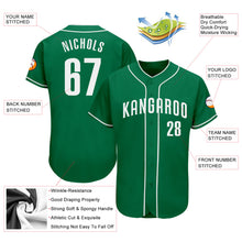 Load image into Gallery viewer, Custom Kelly Green White Authentic Baseball Jersey
