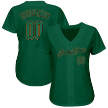 Load image into Gallery viewer, Custom Kelly Green Kelly Green-Old Gold Authentic Baseball Jersey