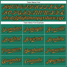 Load image into Gallery viewer, Custom Kelly Green White Pinstripe Old Gold-Black Authentic Baseball Jersey