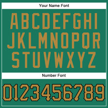 Load image into Gallery viewer, Custom Kelly Green White Pinstripe Old Gold-Black Authentic Baseball Jersey