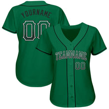 Load image into Gallery viewer, Custom Kelly Green Black-White Authentic Drift Fashion Baseball Jersey