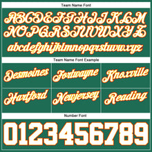 Laden Sie das Bild in den Galerie-Viewer, Custom Kelly Green White-Gold Authentic Throwback Basketball Shorts