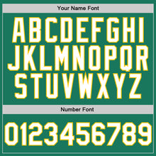 Load image into Gallery viewer, Custom Stitched Kelly Green White-Gold Sports Pullover Sweatshirt Hoodie