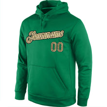 Laden Sie das Bild in den Galerie-Viewer, Custom Stitched Kelly Green Camo-Cream Sports Pullover Sweatshirt Hoodie