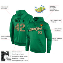 Laden Sie das Bild in den Galerie-Viewer, Custom Stitched Kelly Green Camo-Cream Sports Pullover Sweatshirt Hoodie