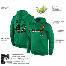 Загрузить изображение в средство просмотра галереи, Custom Stitched Kelly Green Vintage USA Flag-Black Sports Pullover Sweatshirt Hoodie