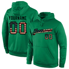 Загрузить изображение в средство просмотра галереи, Custom Stitched Kelly Green Vintage USA Flag-Black Sports Pullover Sweatshirt Hoodie
