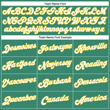 Load image into Gallery viewer, Custom Kelly Green White Pinstripe White-Gold Authentic Basketball Jersey