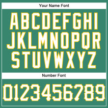 Load image into Gallery viewer, Custom Kelly Green White Pinstripe White-Gold Authentic Basketball Jersey