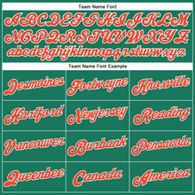 Load image into Gallery viewer, Custom Kelly Green White Pinstripe Orange-White Authentic Basketball Jersey