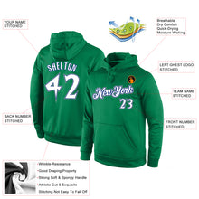 Laden Sie das Bild in den Galerie-Viewer, Custom Stitched Kelly Green White-Royal Sports Pullover Sweatshirt Hoodie