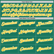 Загрузить изображение в средство просмотра галереи, Custom Stitched Kelly Green Gold-White Sports Pullover Sweatshirt Hoodie