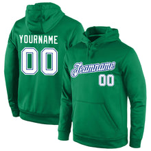 Загрузить изображение в средство просмотра галереи, Custom Stitched Kelly Green White-Royal Sports Pullover Sweatshirt Hoodie