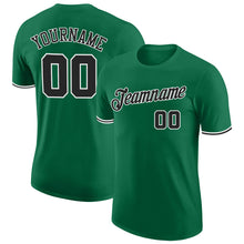 Load image into Gallery viewer, Custom Kelly Green Black-White Performance T-Shirt